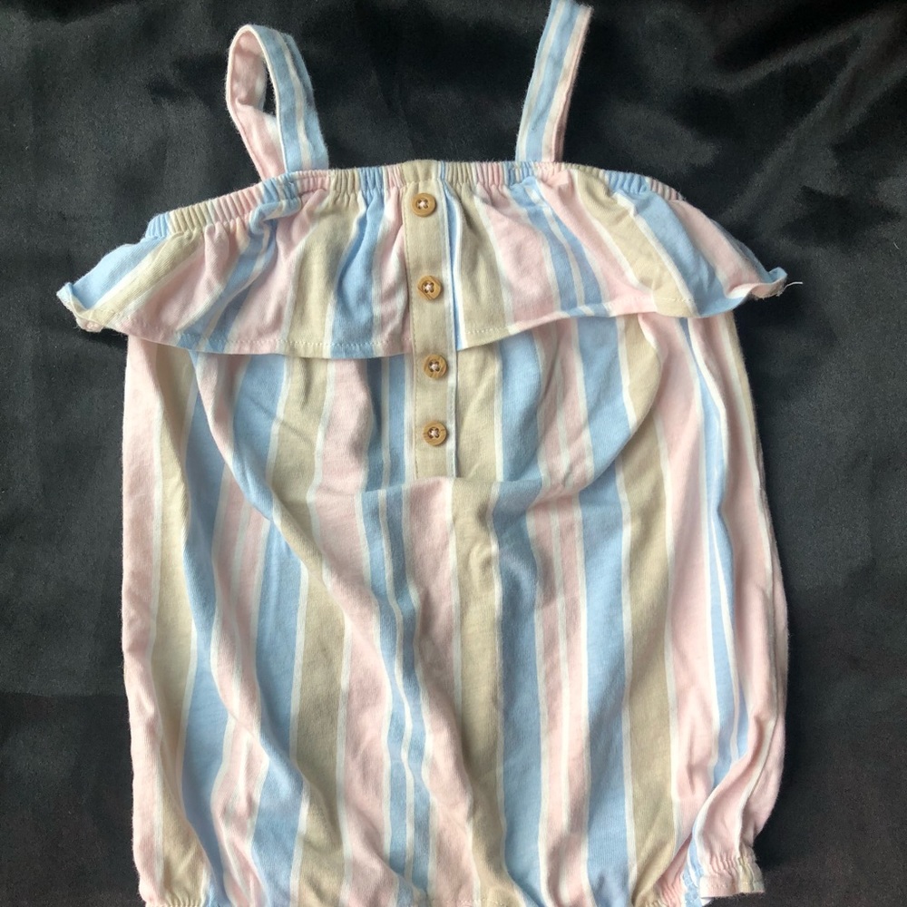 Carters Ruffled Tank Top Romper